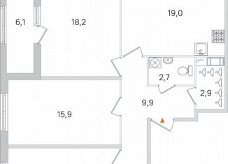 3-ком. квартира на продажу, 89.2 м2, Пушкин