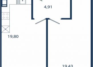 1-комнатная квартира на продажу, 51.9 м2, Сестрорецк, улица Инструментальщиков, 18