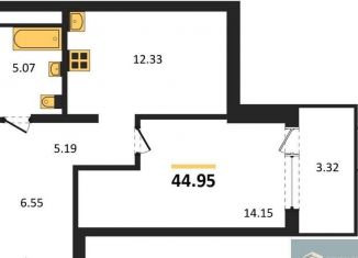 Продается однокомнатная квартира, 45 м2, Воронеж, набережная Чуева, 7, Железнодорожный район