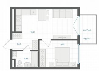 Продается 1-ком. квартира, 37.2 м2, Екатеринбург, метро Чкаловская