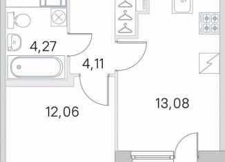 Продается 1-комнатная квартира, 35.2 м2, посёлок Шушары