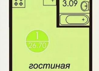 Продажа квартиры студии, 26 м2, Ростов-на-Дону, ЖК Пятый Элемент, проспект Солженицына, 13