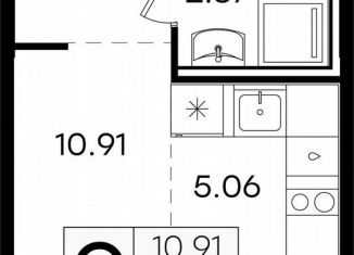 Продается квартира студия, 22.3 м2, городской округ Нижний Новгород