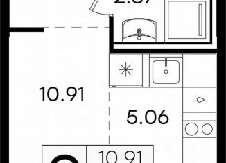 Квартира на продажу студия, 22.3 м2, городской округ Нижний Новгород