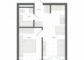 Продается однокомнатная квартира, 33.7 м2, Екатеринбург, метро Чкаловская