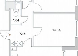 Продается двухкомнатная квартира, 59.4 м2, Ленинградская область