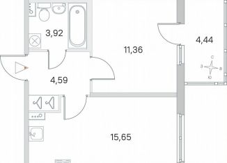 Продажа 1-ком. квартиры, 36.9 м2, посёлок Стрельна, ЖК Любоград