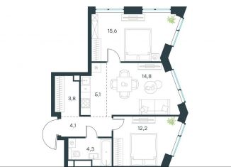 Продается 3-комнатная квартира, 59.9 м2, Москва, ЗАО