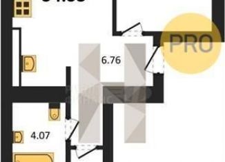 Продается 2-ком. квартира, 55.8 м2, Калининград, улица Героя России Катериничева, 9к2