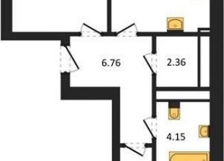 Продаю 2-комнатную квартиру, 53.8 м2, Калининград, Московский район