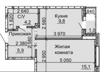 Продажа однокомнатной квартиры, 36 м2, Новосибирск, Калининский район, улица Столетова, 9