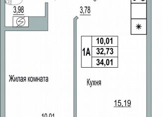 Продаю 1-ком. квартиру, 34 м2, Псковская область, Линейная улица, 85