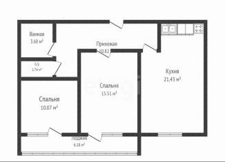 2-ком. квартира на продажу, 62 м2, Краснодар, Ярославская улица, 115к2, Ярославская улица