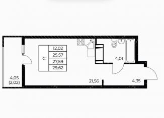 Продажа квартиры студии, 30 м2, Ростов-на-Дону, улица Нансена, 99с3, Октябрьский район