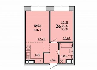 Продаю двухкомнатную квартиру, 35.3 м2, Одинцово