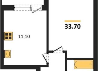 Продам 1-ком. квартиру, 33.7 м2, Калининград, Центральный район