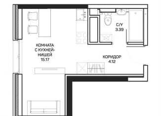 Квартира на продажу студия, 22.8 м2, Москва, улица Корнейчука, 27, метро Медведково