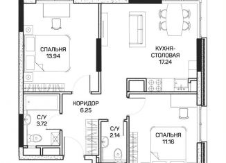 2-ком. квартира на продажу, 54.6 м2, Москва, метро Медведково, улица Корнейчука, 27