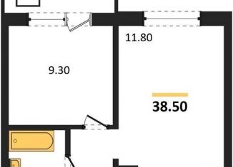 Продам 1-комнатную квартиру, 38.5 м2, Обь, Большая улица, 23