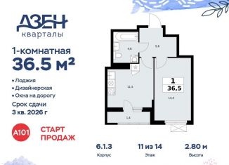 Продажа 1-ком. квартиры, 36.5 м2, ДСК Актер, ДСК Актер, 6с1