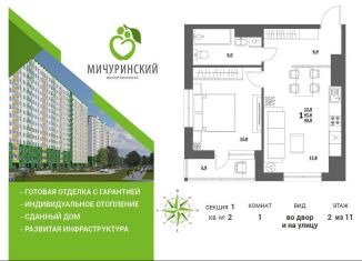 Продам 1-комнатную квартиру, 43.9 м2, Тверская область, улица Сергея Лоскутова, 2