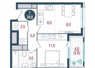 Продается однокомнатная квартира, 39 м2, Москва, метро Южная, Кавказский бульвар, 51