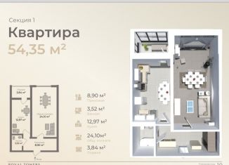 Продается однокомнатная квартира, 54 м2, Махачкала, Хушетское шоссе, 14