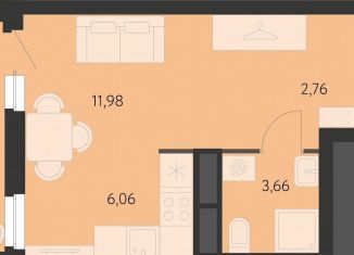 Продается квартира студия, 26.1 м2, Екатеринбург, метро Чкаловская