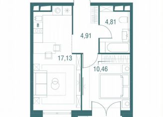 Продаю 1-ком. квартиру, 38.2 м2, Одинцово, ЖК Одинбург