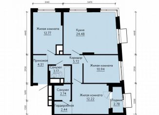 Продаю 3-комнатную квартиру, 80.4 м2, Екатеринбург, жилой комплекс ПаркЛайф, 8