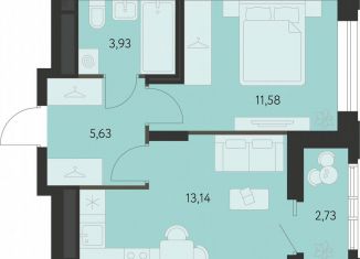 Продается 1-ком. квартира, 35.7 м2, Екатеринбург, метро Чкаловская