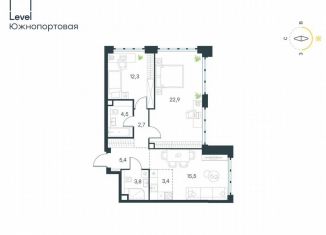 Продаю трехкомнатную квартиру, 70.5 м2, Москва, Южнопортовая улица, 3с2