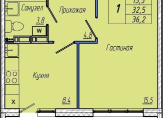 1-ком. квартира на продажу, 36.2 м2, Кемерово, Притомский проспект, 30Б, Центральный район