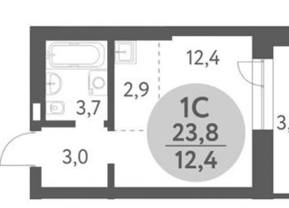 Продам квартиру студию, 23.8 м2, Новосибирск