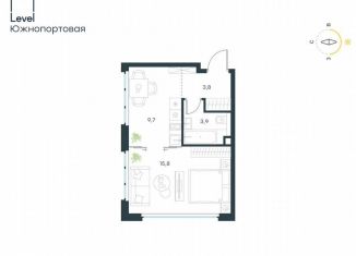 Продажа 1-комнатной квартиры, 33.2 м2, Москва, жилой комплекс Левел Южнопортовая, 13, район Печатники