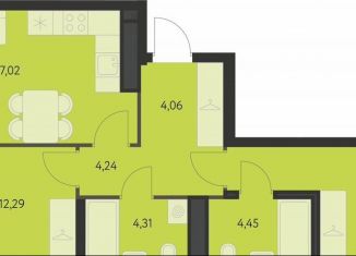 Продается двухкомнатная квартира, 63.1 м2, Свердловская область