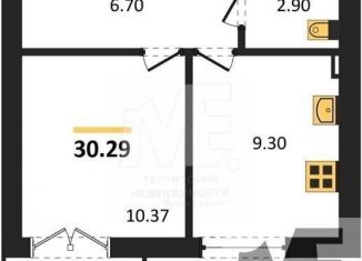 Продам 1-ком. квартиру, 30.3 м2, Калининградская область, Комсомольская улица, 19