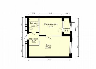 Продается 1-комнатная квартира, 43.9 м2, Екатеринбург, Верх-Исетский район, жилой комплекс ПаркЛайф, 8