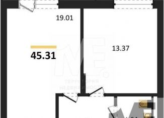 1-ком. квартира на продажу, 45.3 м2, поселок Малое Исаково