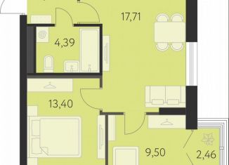 Продается 2-ком. квартира, 49.8 м2, Екатеринбург, метро Чкаловская, улица Академика Ландау, 43