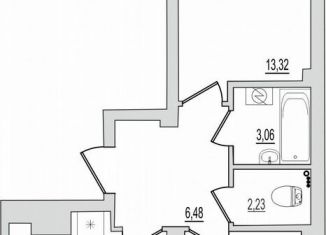 Продается двухкомнатная квартира, 52.5 м2, Псковская область, Линейная улица, 87