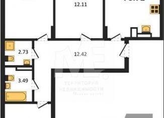 Продам 3-ком. квартиру, 78.7 м2, Калининград, Московский район, Батальная улица, 65Б