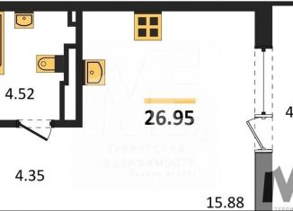 Продам квартиру студию, 27 м2, Калининград, улица Старшины Дадаева, 55