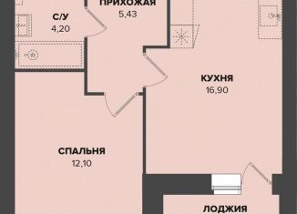 1-комнатная квартира на продажу, 40.3 м2, Саранск