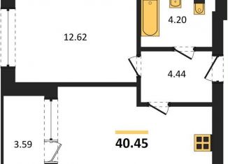 Продаю 1-комнатную квартиру, 40.5 м2, Пионерский