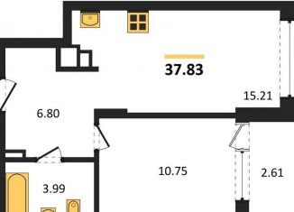 Продам 1-ком. квартиру, 37.8 м2, Калининград, Батальная улица, 65Б, Московский район