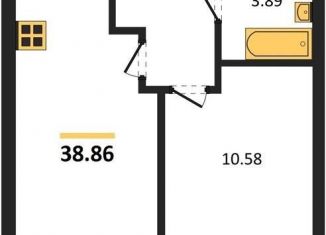 Продажа 1-ком. квартиры, 38.9 м2, Калининград, Московский район, Батальная улица, 65Б