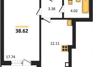 Продаю однокомнатную квартиру, 38.6 м2, Калининград, Московский район