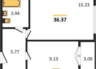 1-комнатная квартира на продажу, 36.4 м2, Калининград, ЖК Новый Город, Новгородская улица, 3Ак5