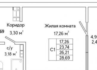 Продаю квартиру студию, 28.7 м2, Екатеринбург, улица Яскина, 12